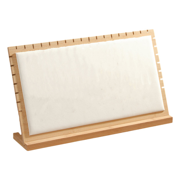 Trä Halsband Display Stand Hållbar och slagtålig White XL
