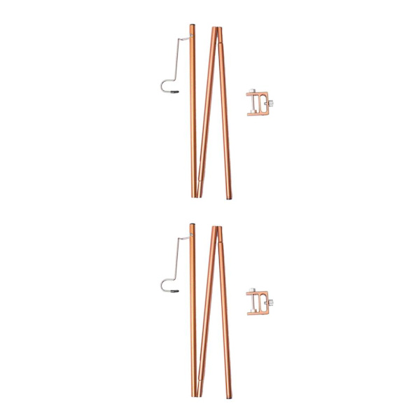 1/2 utomhusläger fällbar lampstolpe hängande ljushållare Brown 100cm 2Set