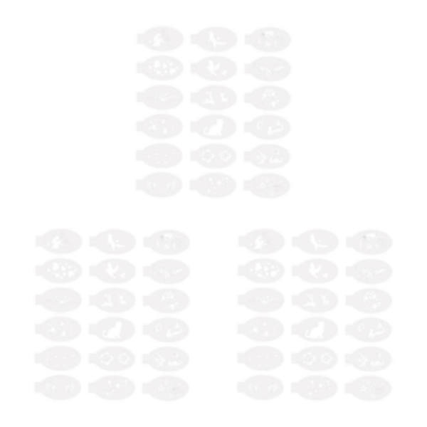1/3 18 Ansiktsmålningsstenciler Kroppsmålningsschabloner för utställning 3Set