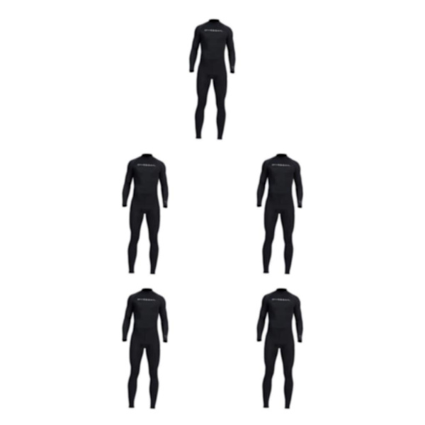 1/2/3/5 Snygga badkläder Surfing Anti-Back Zip Kajakpaddling för Black M 5PCS