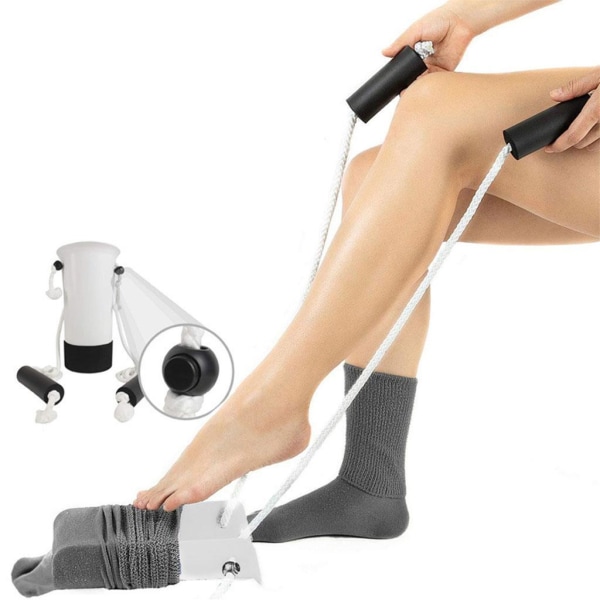 1/2 Sock Aid Kompressionsstrumpor Hjälpavdragare med justerbar 1Set