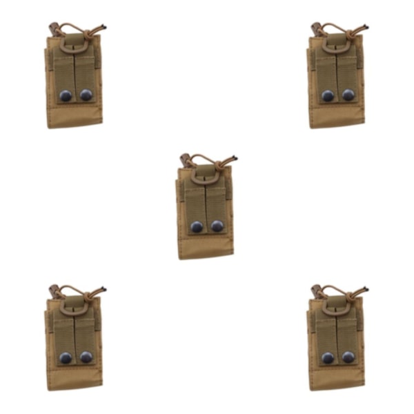 1/2/3/5 Radio Intercom Bag Interphone Magazine Pouch Hunting Yellow 5PCS