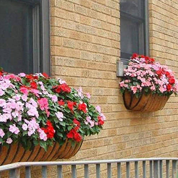 COCO LINER Balkong Flower Box Veranda Däck Stängsel Byte Brown 48 Inch