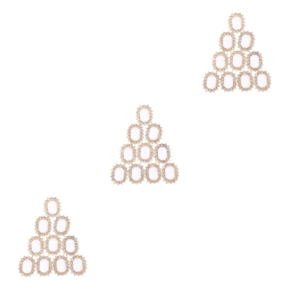 1/2/3/5 10 st Rhinestone Buttons Hantverk Dekoration för kläder Light White 2.1 x 1.7cm 3Set