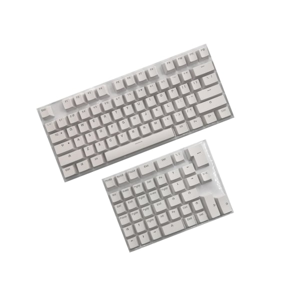 1/2 PBT Keycaps Anti-Mini för 61 64 68 71 82 84 Layouttangentbord White 35x15x2cm 1Set