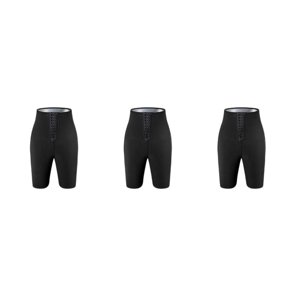 1/2/3 Womens Sweat Sauna Body För Shaper Shorts för Gym S/M 54-57cm 3PCS