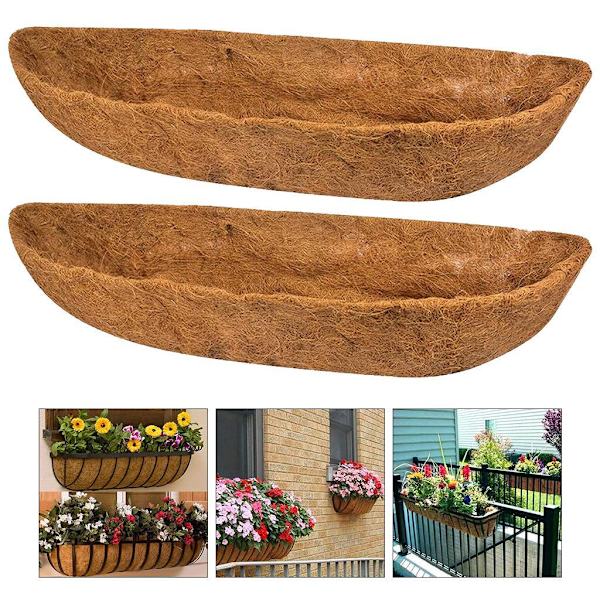 COCO LINER Balkong Flower Box Veranda Däck Stängsel Byte Brown 48 Inch