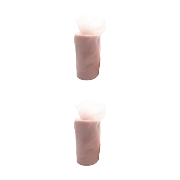 1/2/3/5 White Roll handled Tyll Coil Hållbar och pålitlig bröllop apricot powder 2Set