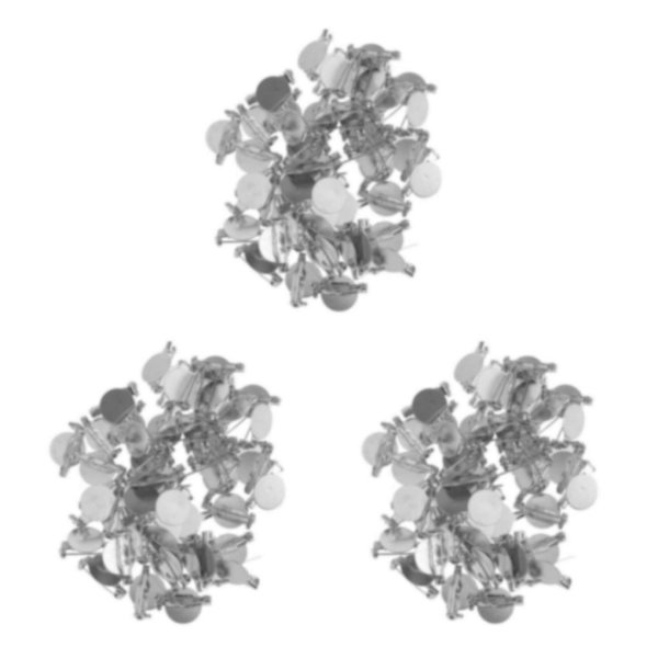 1/2/3/5 50 st Brosch Bas Blanks Brickor Baksidor Pins Inställning DIY Silver 50 Pcs 2.0cm 3Set