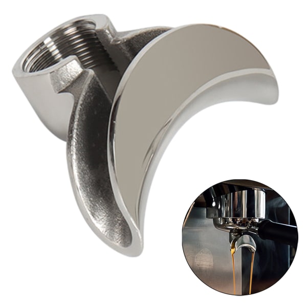 1/2/3 halvautomatiskt kaffemaskinshandtag avledningsmunstycke Silver Double 1Set