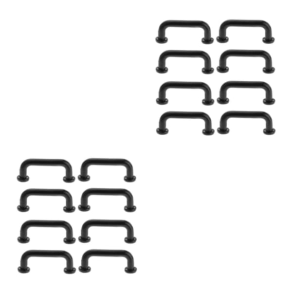 1/2/3/5 1:12 Mini Dragbågform för portgarderob Stor 4st Black Small 8 Pcs 2Set
