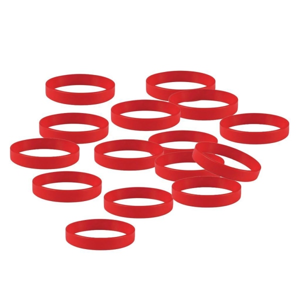 1/2/3/5 15 stycken/förpackning Enkla silikonarmband Modegummi Red 1Set