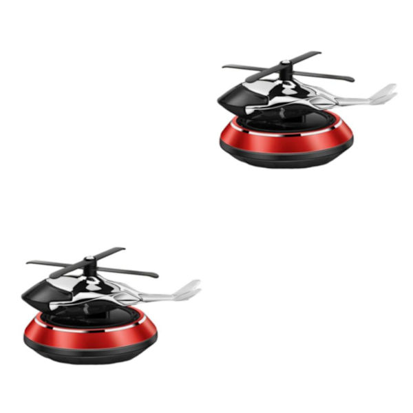 1/2/3 Solar Powered Car Air Freshener För Creative Small Car Red 10.4x8cm 2Set