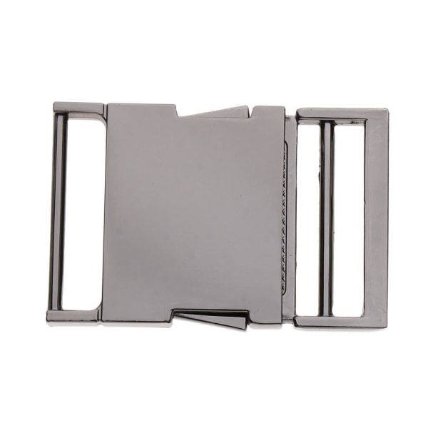 1/5 metallväska Webbing Bälte Spänne Clip Spänne Gray black Inner diameter 38mm 1Set