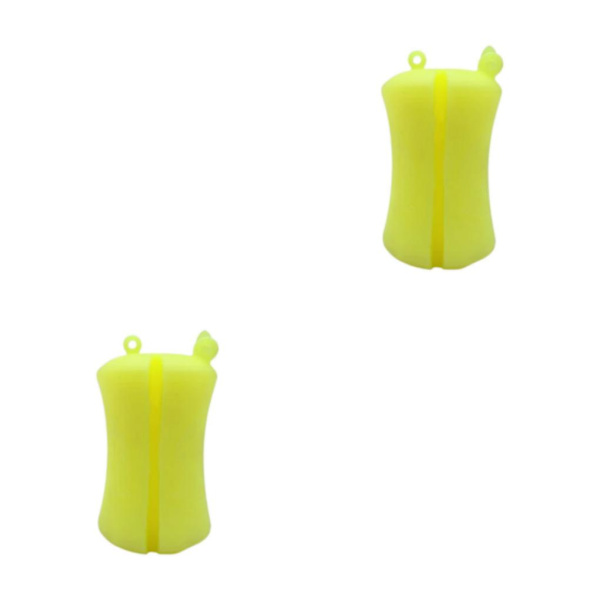 1/2/3/5 Bärbar fiskespö Fast boll Slitstark Slitstark Yellow 6 x 3.8cm 2Set