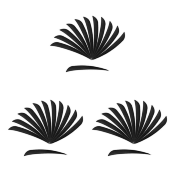 1/2/3/5 12 stycken För Bågskytte Jaktfjäder Fletching Right Black 3Set