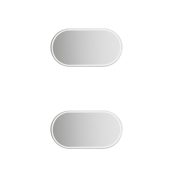 1/2/3/5 Silver splittrad bil kosmetisk spegel för praktisk Oval Small Silver 2PCS
