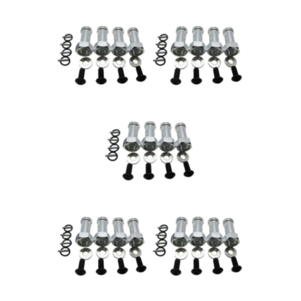1/2/3/5 12MM DRIVNING 24MM FÖRLÄNGNINGSADAPTER Aluminiumlegering 12MM silver 5Set