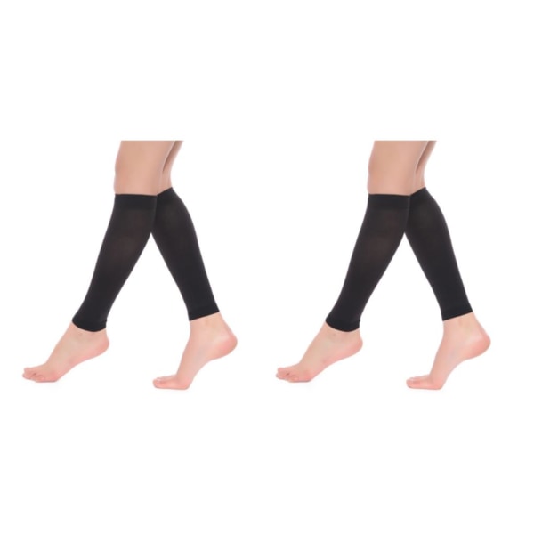 1/2/3/5 Dam S Calf Compression Strumpor Bekväma och black XXL 2Set