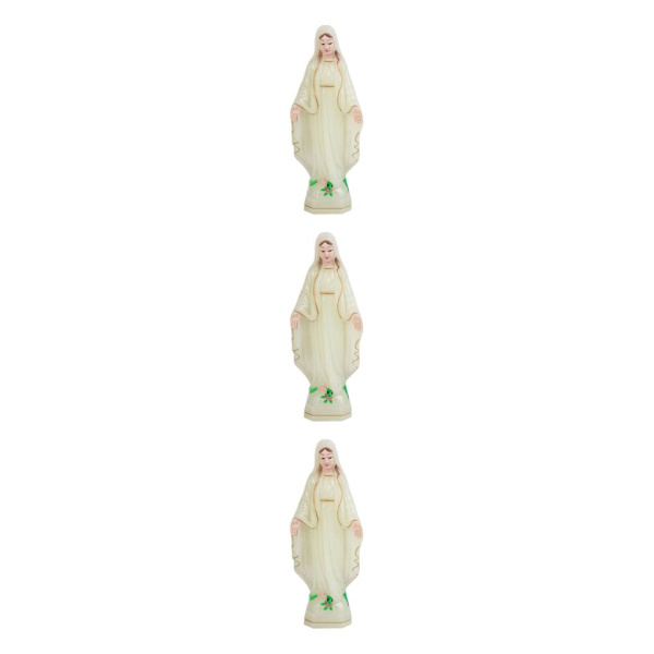 1/2/3 Välsignade Jungfru Maria statyett karaktär Skulptur Staty Luminous 10cm 3Set