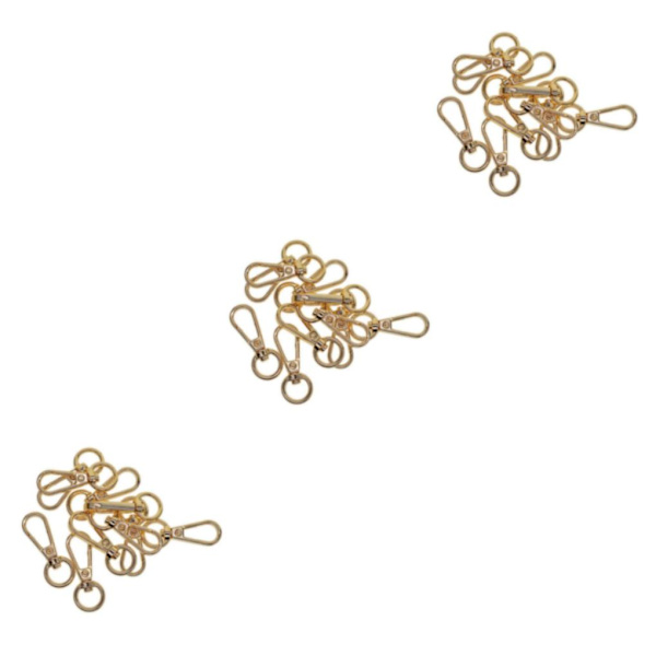 1/3/5 10 delar Swivel Snap Lobster Clasp Clips Nyckelring Golden 3Set