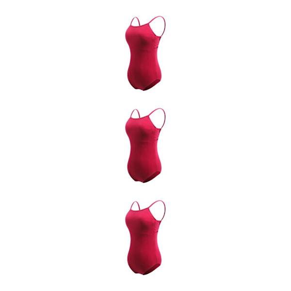 1/2/3 Dance Body Balett Leotard Dansoutfit Andas Wine Red M 3PCS