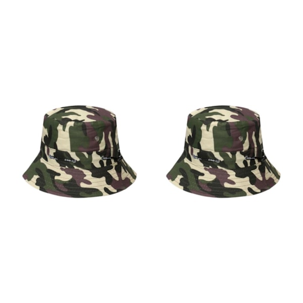 1/2/3/5 Bekväm och andningsbar fiskarehatt för sol disruptive pattern4 58cm 2PCS