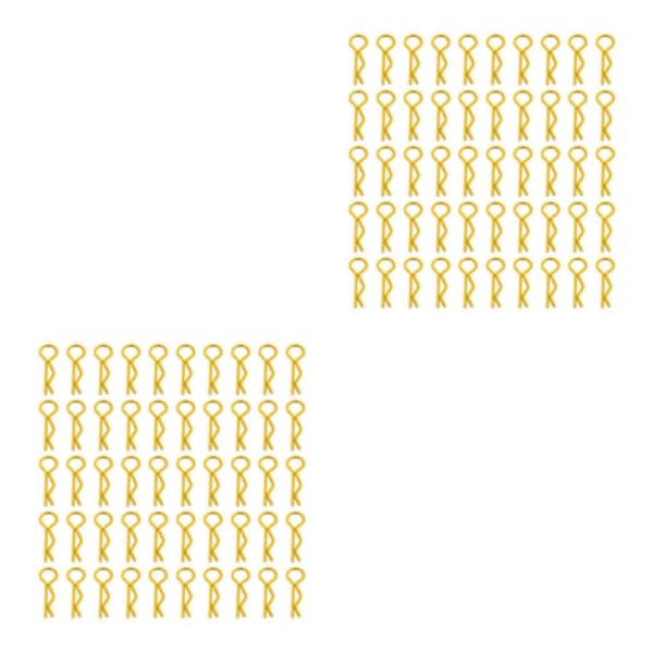 1/2/3/5 RC Body Shell Clips R Shape för 1/10 RC racingbil gold length 24mm 2Set