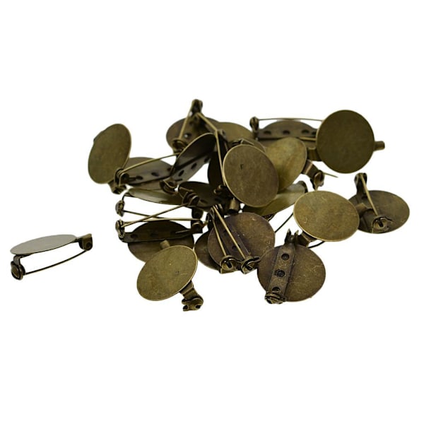 1/2/3/5 20 stycken Rund Brosch Bas Blank bricka Säkerhet För Pins 20 Pcs , Bronze,20mm 1Set