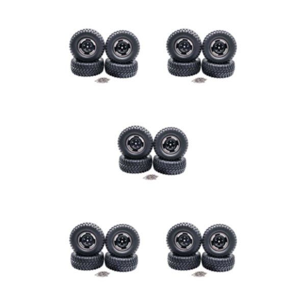 1/2/3/5 4-håls 100MM simuleringsdäck för ECX 1/12 Rc RGT136100 black 5Set