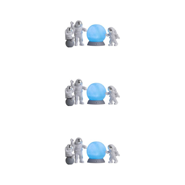 1/2/3/5 4st Astronautfigurer Set Heminredning Söt Sstronaut Silver Blue 3Set