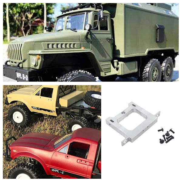Metall RC Car Upgrade Bakre stötfångare för WPL 1/16 C14 C24 C34 B16