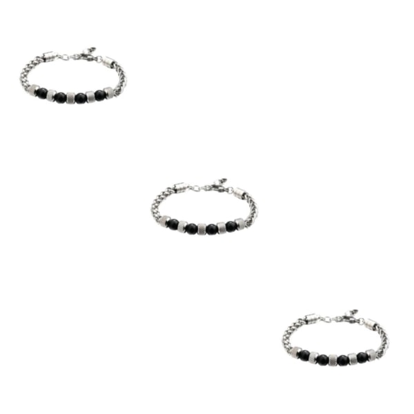 1/2/3/5 mångsidigt beaded kedja armband med fashionabla accenter black agate 3Set