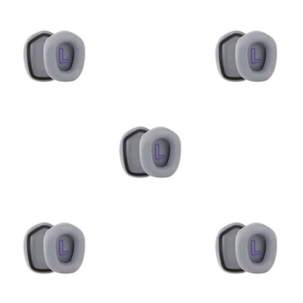 1/2/3/5 Öronkuddar Kudde Hörselskydd Andas Gamer Gray Ear Pads 5PCS
