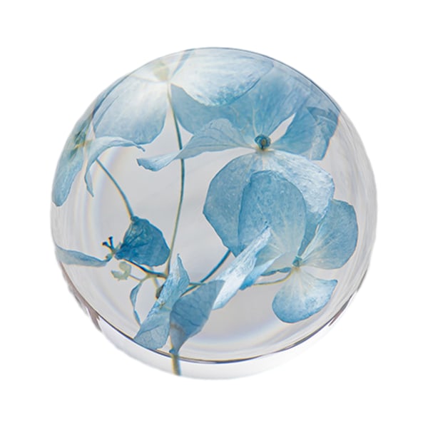 1/2/3/5 Utsökt blomma kristallkula present för alla tillfällen Hydrangea blue 8cm 5Set