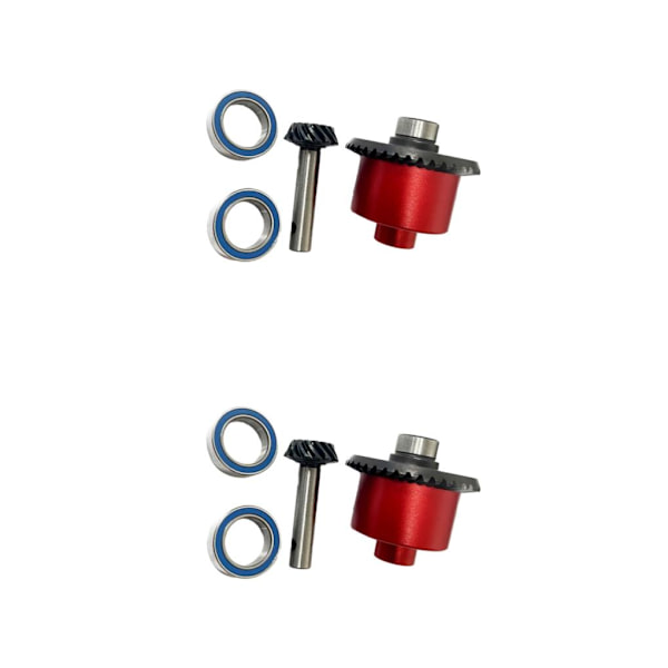 1/2 differentiallås för 1/10 LOSI Baja Rey 4WD aluminiumlegering red 2Set