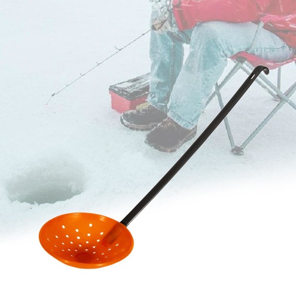 1/2 Vinterfiske Ice Scooper Slush Skimmer Slitstark PP-sked black and orange red 1 Pc