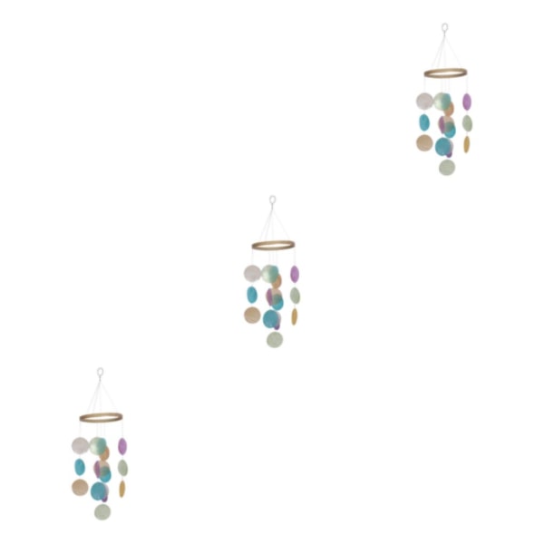 1/2/3/5 Shell Wind Chimes Hängande dekor Windchimes för trädgård Colorful 38x12x9.5cm 3Set