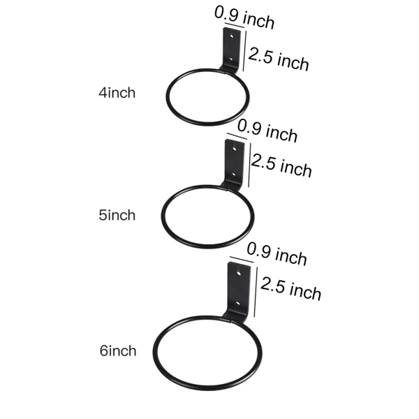 1/2/3/5 svart metallfäste Stark och hållbar växtkrok 6 inches （128g） 1 Pc