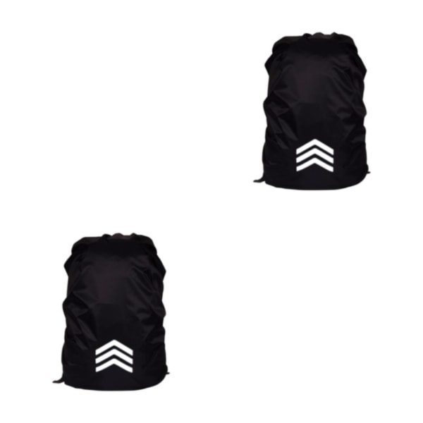 1/2/3/5 Vattentät cover för campingvandring utomhus Black XL 2Set