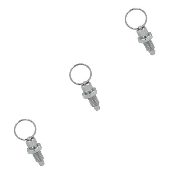1/2/3/5 Heavy-Duty indexkolv med användarvänlig ringdragning M6-3 Stainless Steel 3PCS