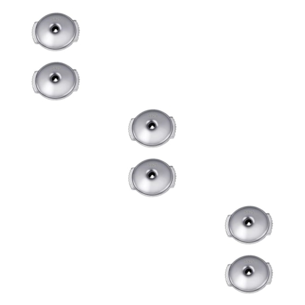1/2/3/5 1 par låsande örhängen ryggar Smyckesfynd 6mm White Gold Color 6mm 3Set