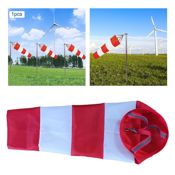 1/2 Aviation Wind Socks Oxford-tyg för trädgård utomhusvind red 80cm Large 1Set