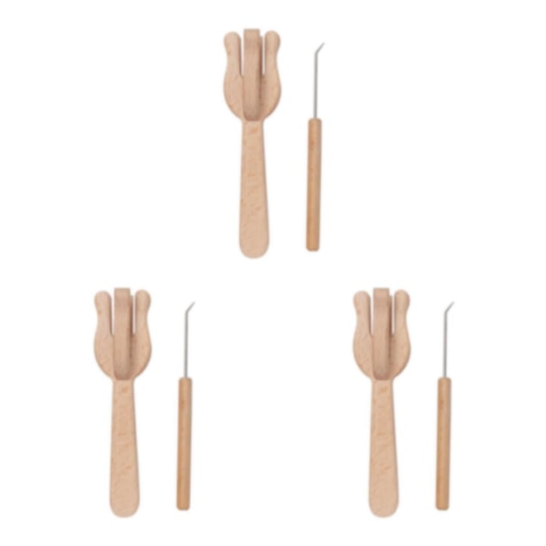 1/2/3/5 Stickverktyg Träform Handvävstol Multifunktionell 3Set