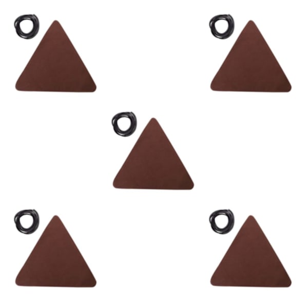 1/2/3/5 Canvas Camping För Triangel Pall Duk Resor Vandring Brown 37 x 37cm 5Set