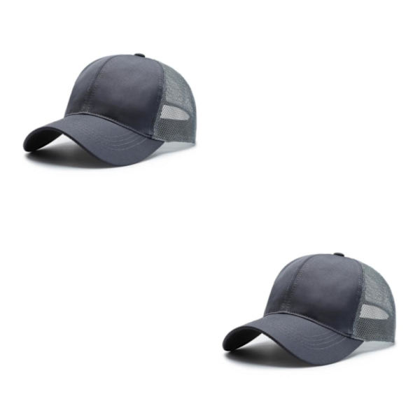 1/2/3 Summer Tunn Polyester Mesh Trucker Hat Justerbar grey 2Set