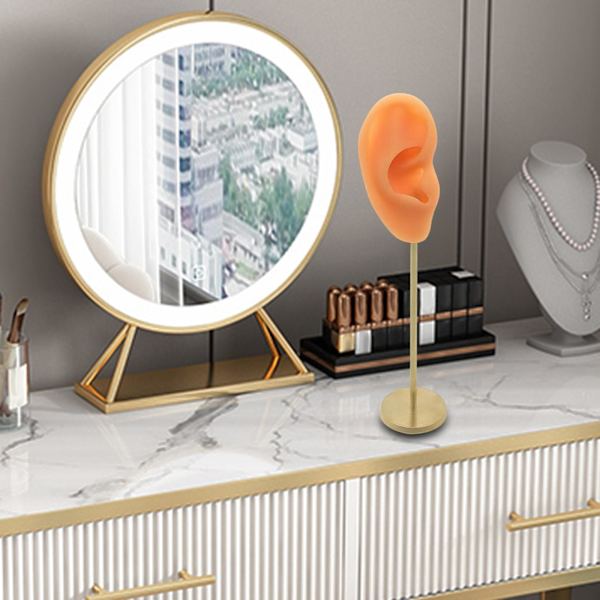 1/2/3 Örhänge Display Stand Human Ear Model Stud Holder Showcase Right Normal Skin Height: 18cm 1Set