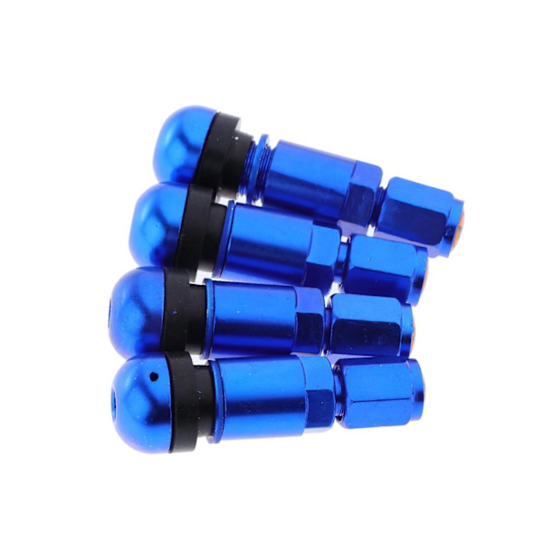 1/2/3/5 4 st Bil Slanglösa Hjul Dammlock Däckventilstammar Blue + Black 1Set