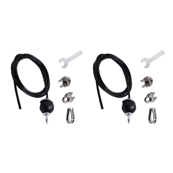 1/2 stållina med gummiproppkula Heavy Duty för gym 2PCS