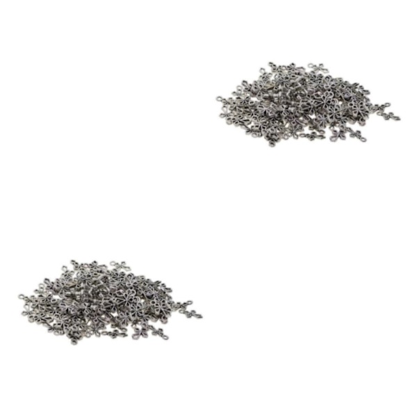 1/2/3 100 Stycken Tibetansk Silver Filigran Hollow Cross För 2Set